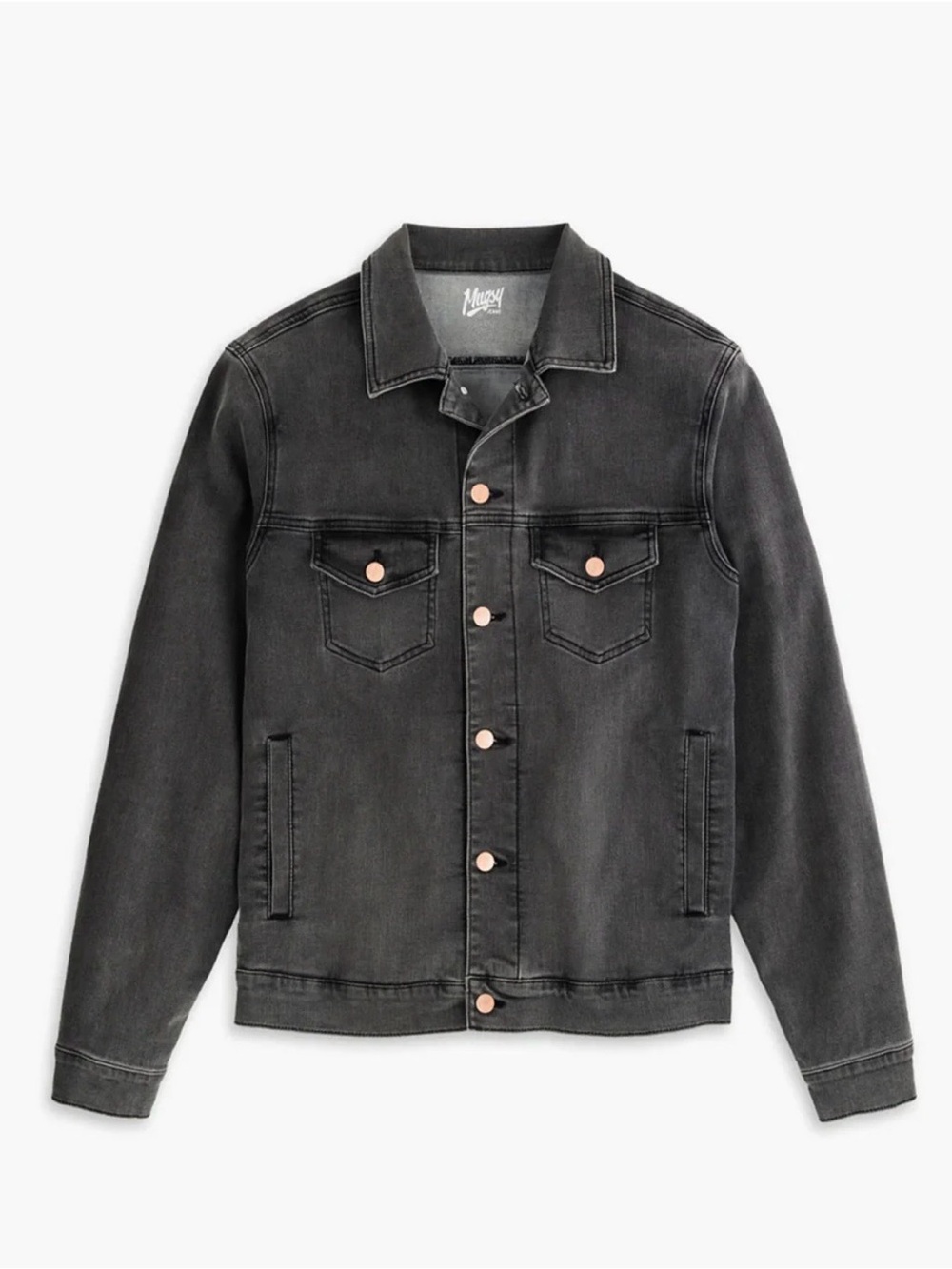 Mugsy Ace Dark Grey Denim Jacket size Medium